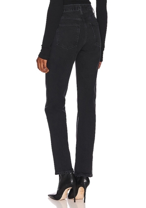 AGOLDE Lana Mid Rise Straight Jeans in Black. Size 27. Also in 30, 32, 33, 34.