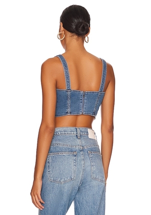 Bardot Denim Corset Bustier in Denim-Medium. Size 4. Also in 2.