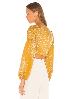 Camila Coelho Marcia Top in Mustard. Size XS. Also in XXS.