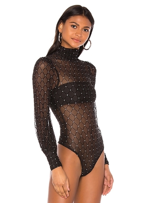 Camila Coelho Mara Bodysuit in Black. Size S. Also in XXS, XS, XL.