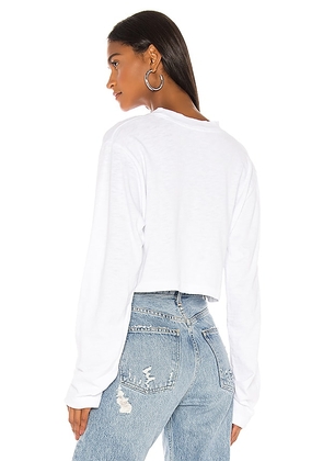 COTTON CITIZEN Tokyo Crop Shirt in White. Size L. Also in XS, S.