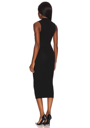 Enza Costa Silk Knit Sleeveless Twist Midi Dress in Black. Size M. Also in XS, S, L, XL.