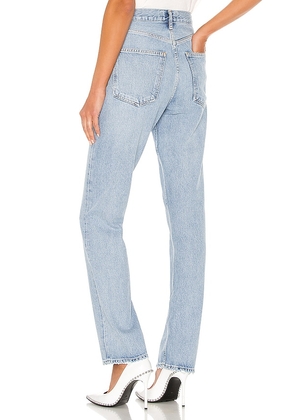 AGOLDE Lana Straight Jeans in Denim-Light. Size 24. Also in 23, 25, 26, 27, 28, 29, 30, 31, 32, 33, 34.