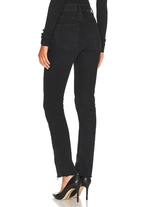 AGOLDE Cherie High Rise Straight Jeans in Black. Size 34. Also in 33.