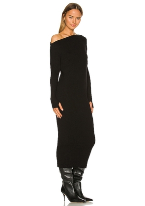 Enza Costa Sweater Knit Slouch Dress in Black. Size M. Also in XS, S, L, XL.