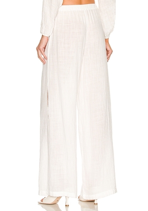 Bella Dahl Side Slit Beach Pant in White. Size M. Also in S, XS, L.