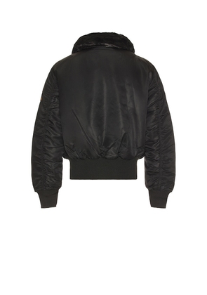 ALPHA INDUSTRIES B-15 Heritage Fit Flight Jacket in Black. Size L. Also in M, XL/1X.