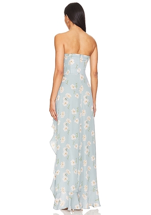 Amanda Uprichard x REVOLVE Eden Gown in Baby Blue. Size XS. Also in S.