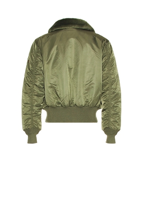 ALPHA INDUSTRIES B-15 Heritage Fit Flight Jacket in Green. Size XL/1X. Also in L, M, XXL/2X.