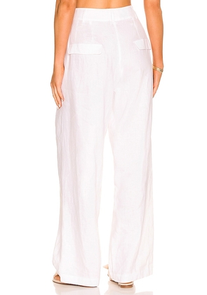 AEXAE Linen Trousers in White. Size XL. Also in S.