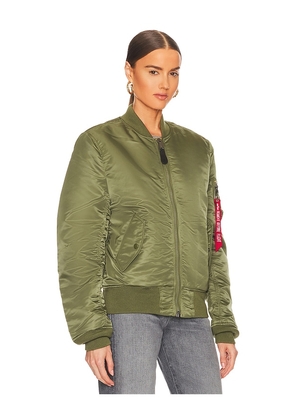 ALPHA INDUSTRIES MA-1 Slim Fit in Green. Size M. Also in L, S, XL/1X, XXL/2X.
