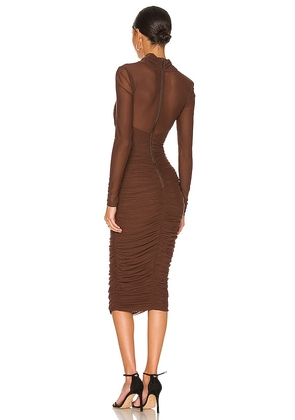 Bardot Aliyah Dress in Chocolate. Size S. Also in XS, M, L.