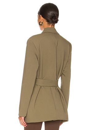 Bardot Belted Blazer in Olive. Size XL. Also in XS, S, M, L.