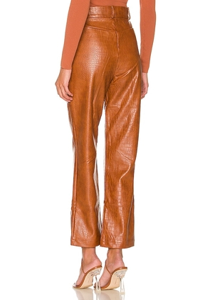 Bardot Croc Faux Leather Pant in Cognac. Size 6. Also in 2.