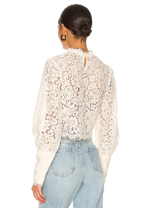 Bardot Georgia Lace Top in Ivory. Size 2. Also in 4, 6, 8, 10.