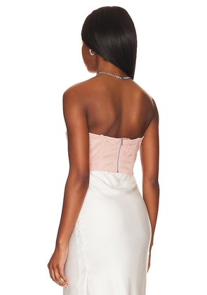 Bardot Ellie Lace Corset Top in Blush. Size 4. Also in 6.