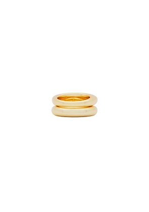 Ettika Modern Dome Ring Set in Metallic Gold. Size 5. Also in 6, 7.