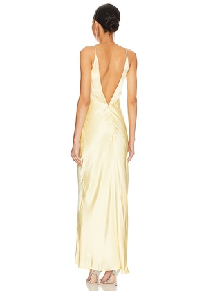 Bardot Capri Diamonte Slip Dress in Yellow. Size 12. Also in 4, 8, 10.
