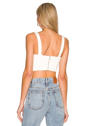 Bardot Fitted Corset Bustier in White. Size 12. Also in 10.