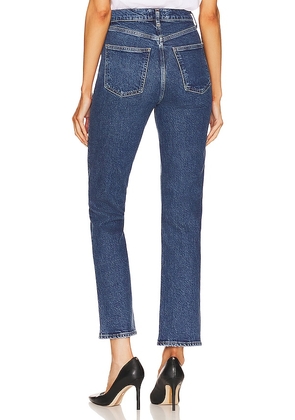AGOLDE High Rise Stovepipe Jeans in Denim-Dark. Size 32. Also in 33, 34.