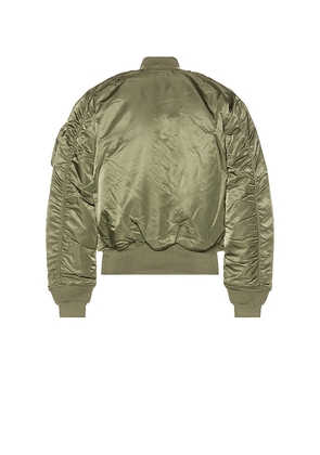 ALPHA INDUSTRIES MA-1 Bomber Jacket in Green. Size M. Also in L, S.