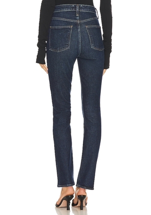 AGOLDE Freya Ultra High Rise Slim Jeans in Denim-Medium. Size 34. Also in 33.