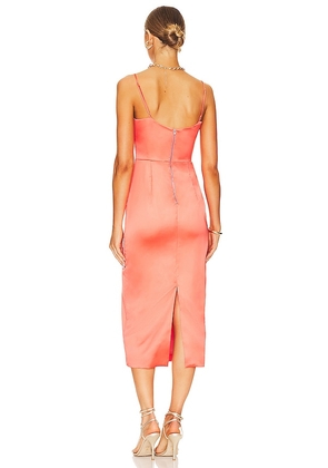 Bardot Ayla Midi Dress in Coral. Size 8. Also in 10.