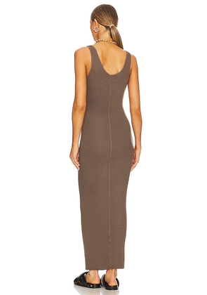 Enza Costa Maxi Tank Dress in Brown. Size S. Also in XS, L, XL.