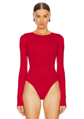 AFRM Carson Bodysuit in Red. Size 2X. Also in 1X, 3X, XL, XXL.