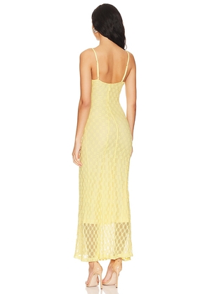 Bardot Adoni Mesh Maxi Dress in Yellow. Size 12. Also in 10.