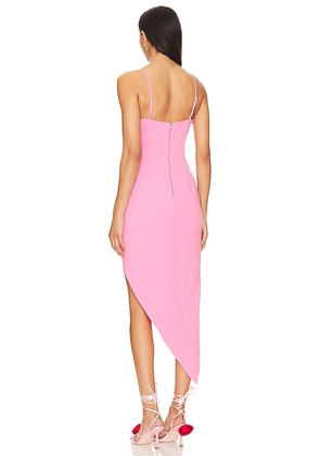 Bardot Leighton Midi Dress in Pink. Size 12. Also in 8, 10.