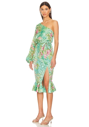 HEMANT AND NANDITA x REVOLVE Veena Midi Dress in Teal. Size M. Also in XXS.