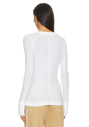 Enza Costa Cashmere Easy Cuffed U in White. Size S. Also in M, L, XL.