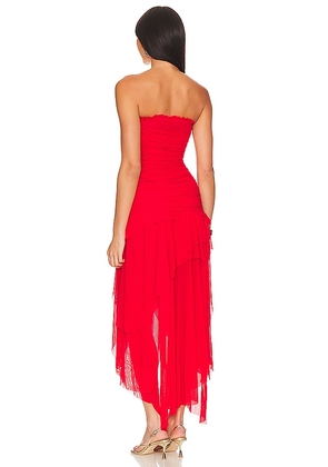 GUIZIO Lyla Twist Dress in Red. Size M. Also in XXS, XS.