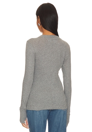 Enza Costa Cashmere Easy Cuffed Crew in Grey. Size S. Also in XS, L, XL.