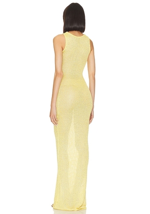 ASTA RESORT Natalia Dress - Chartreuse Sequin in Yellow. Size M. Also in L, XL, XS.