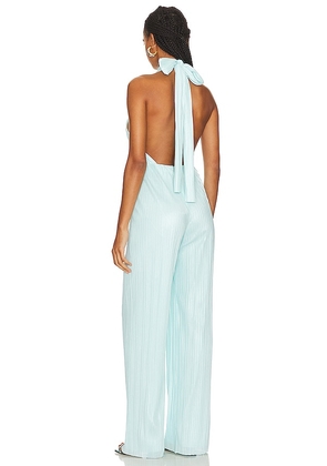 Amanda Uprichard Rivera Jumpsuit in Baby Blue. Size XS. Also in S.