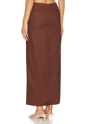 Bardot x REVOLVE Sita Maxi Skirt in Chocolate. Size 2. Also in 12.