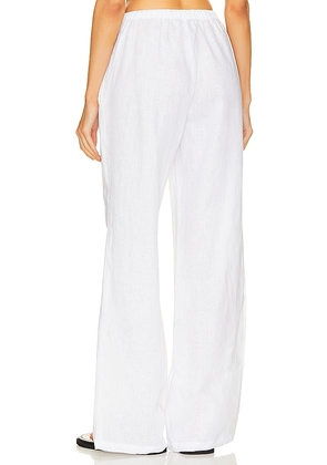 AEXAE Linen Drawstring Trouser in White. Size M. Also in XS.