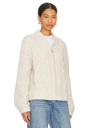 Central Park West Savannah Zip Up Sweater in Neutral. Size XL. Also in XS.