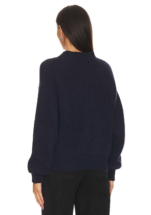 American Vintage East Mock Neck Sweater in Navy. Size M. Also in L.