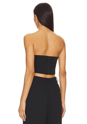 Amanda Uprichard Sabine Crop Top in Black. Size S. Also in L, M, XL.