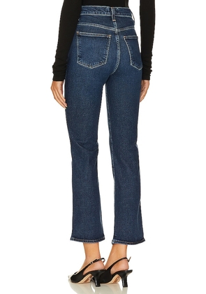 AGOLDE Pinch Waist High Rise Kick Flare Jeans in Denim-Dark. Size 34. Also in 31.