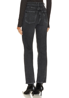 AGOLDE High Rise Stovepipe Jeans in Black. Size 25. Also in 26, 27, 28, 32, 33, 34.
