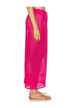 Agua Bendita X Revolve Plum Maxi Skirt in Fuchsia. Size S. Also in M.