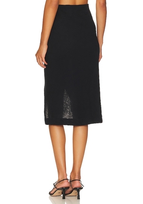 Enza Costa Cashmere Wrap Skirt in Black. Size S. Also in XS, M, L.
