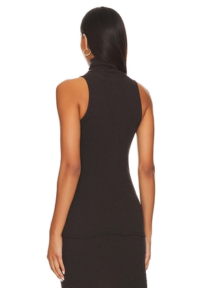 Enza Costa Cashmere Halter Turtleneck in Chocolate. Size S. Also in XS, M, L, XL.
