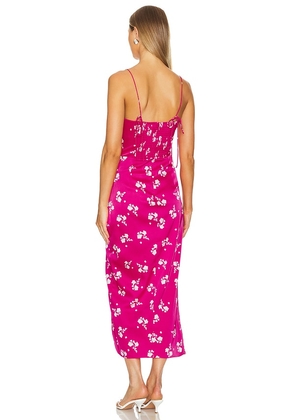 Bardot Amika Midi Dress in Fuchsia. Size 2. Also in 8.