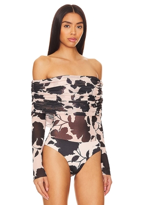 AFRM Maxine Bodysuit in Tan. Size 3X. Also in XL, XXS.