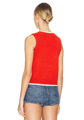 Central Park West Lucy Shell Sweater in Red. Size S. Also in L, XS.